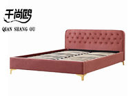 Fabric Double Soft Platform Bed Linen Cover With Golden Legs