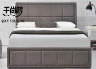 Hotel Upholstered Ottoman Bed Frame , Gray Fabric Bed Frame