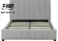 Waterproof Gray Soft Platform Bed Anti Scratch With Styling