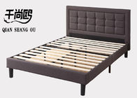 Apartment Modern Fabric Bed Frame , Upholstered Button Tufted Premium Platform Bed