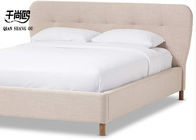 Linen Queen Fabric Platform Bed / European Style Platform Bed
