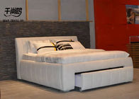White Suitcase Premium Upholstered Bed With Drawers Storage Under Bed