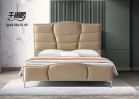 Uniquely Shaped Platform Tufted Bed Customizable double size